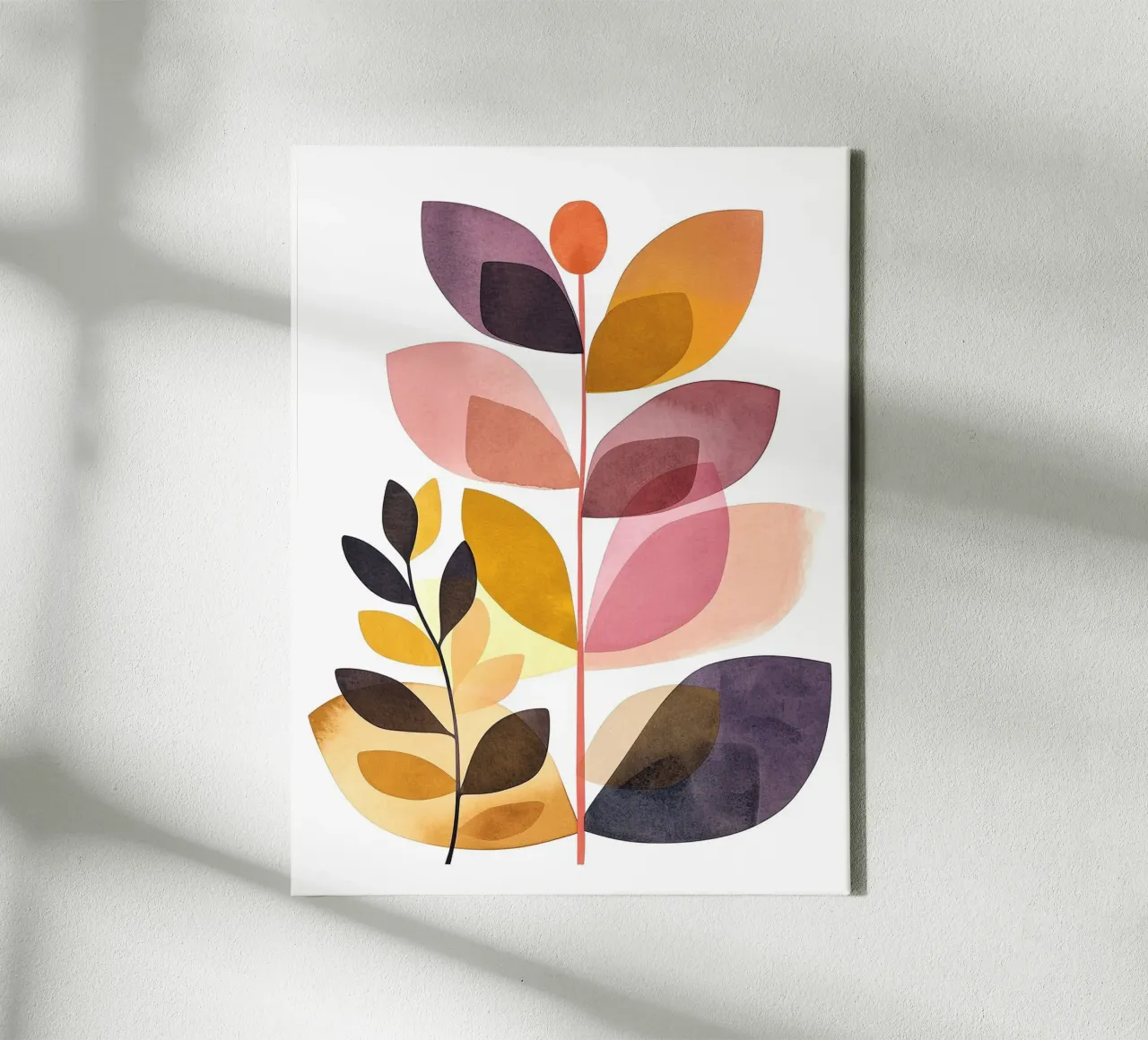 Foglie boho 10 tela con Cornice a cassetta da Yaso Design Boho & Botanic