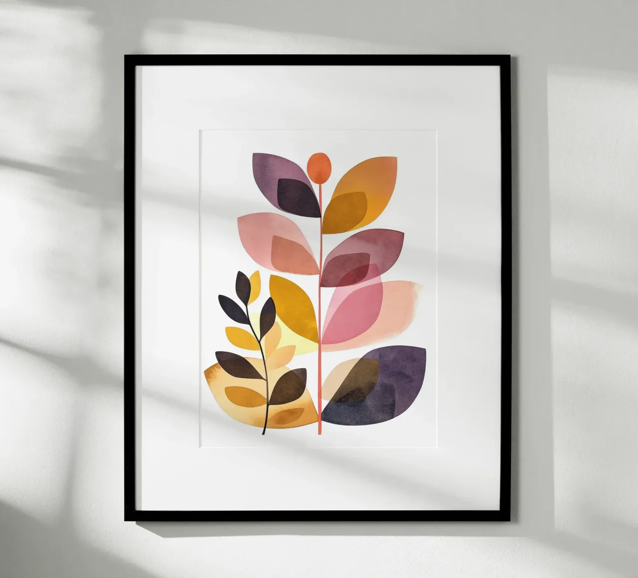 Foglie boho 10 poster con telaio in alluminio da Yaso Design Boho & Botanic
