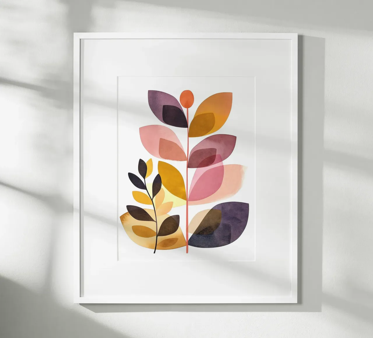 Foglie boho 10 poster con telaio in alluminio da Yaso Design Boho & Botanic