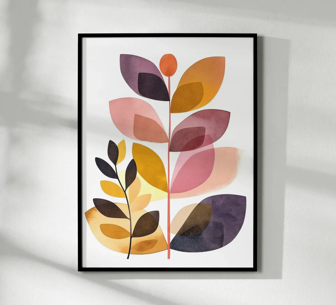Foglie boho 10 poster con telaio in alluminio da Yaso Design Boho & Botanic