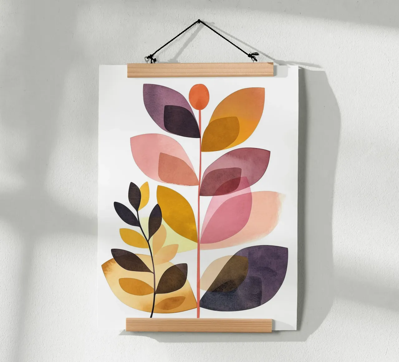 Foglie boho 10 poster con telaio in alluminio da Yaso Design Boho & Botanic