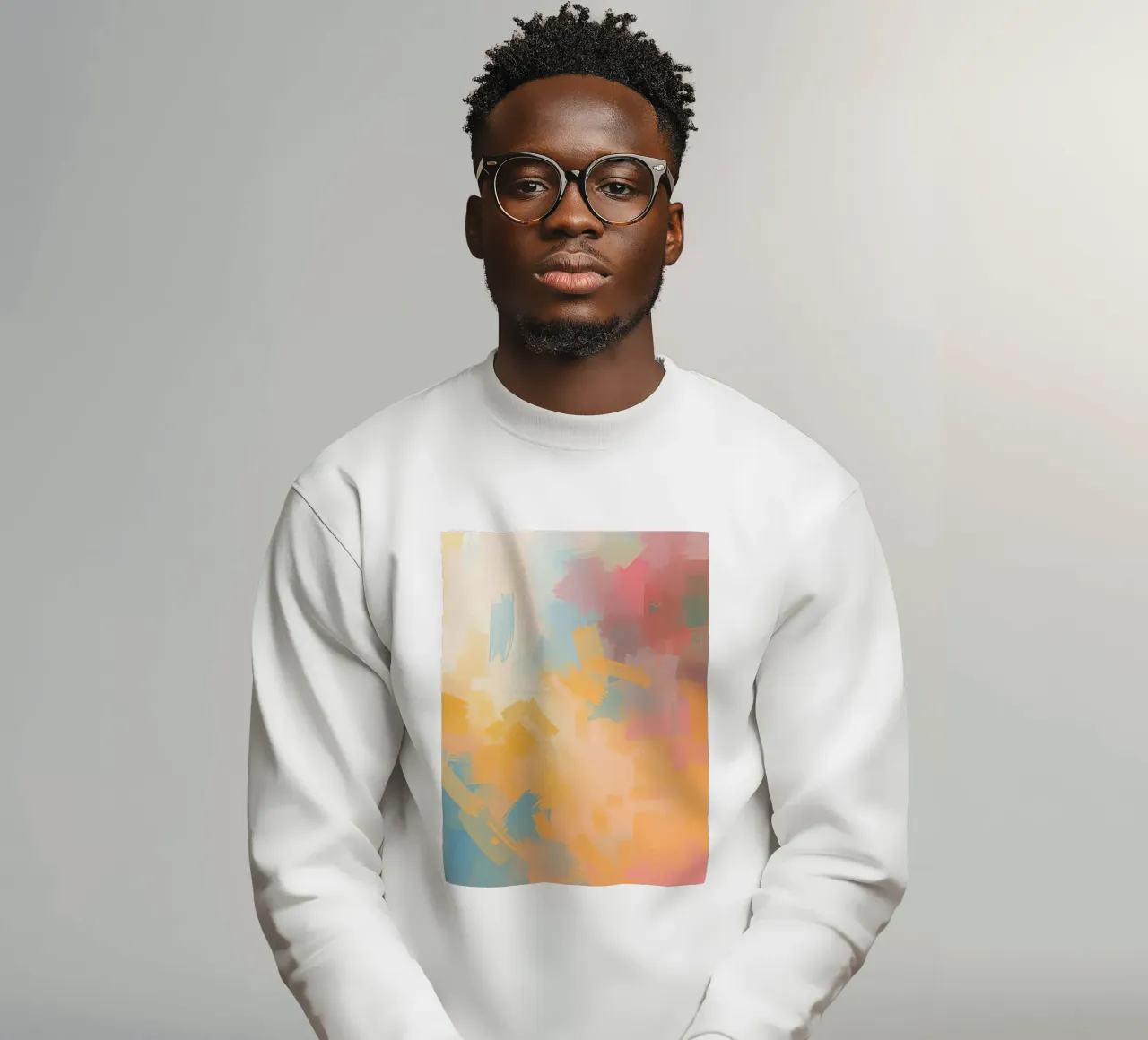 Abstract Painting with Rectangular Brushstrokes sweatshirt by DesignDoodle
