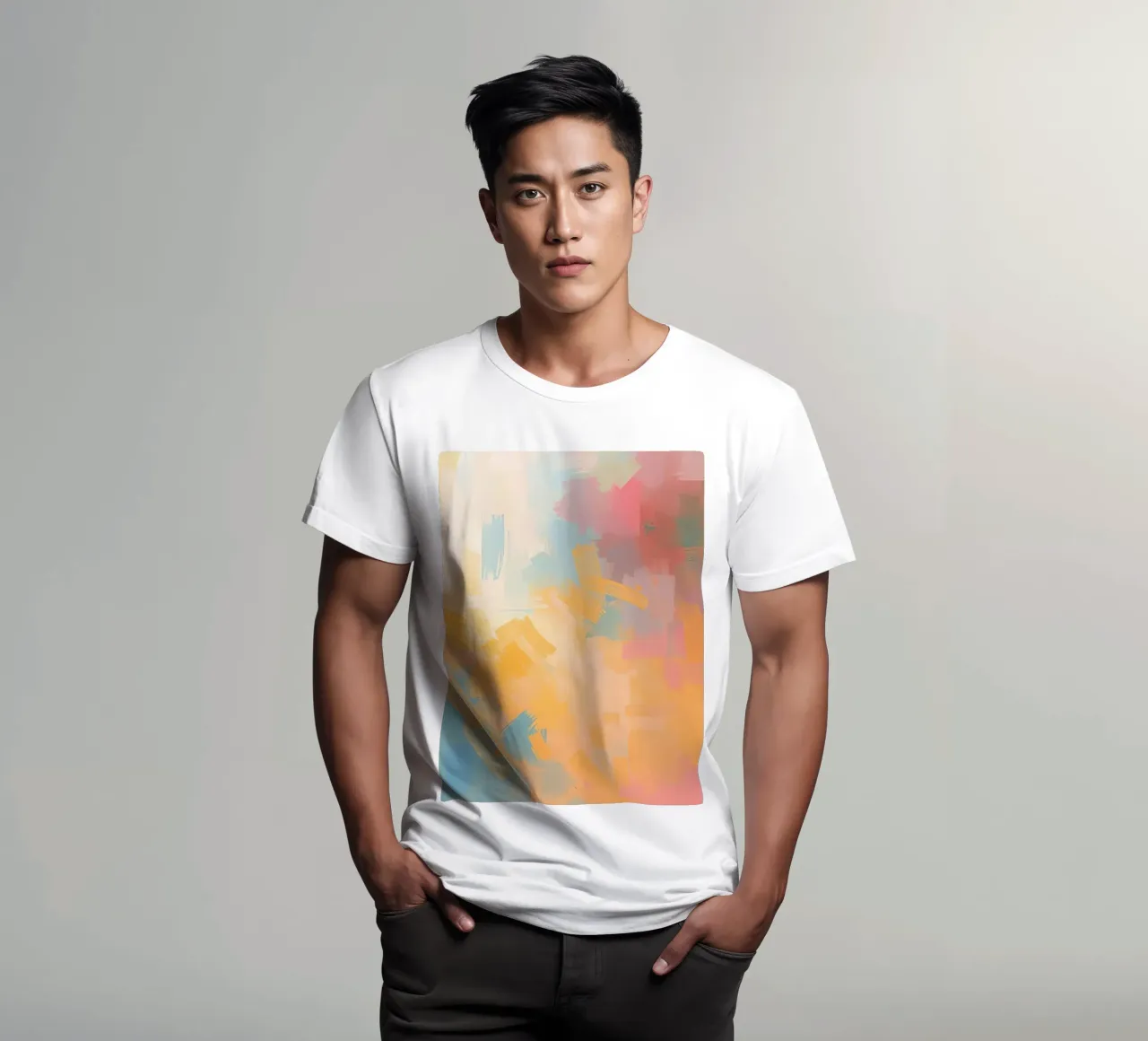 Abstract Painting with Rectangular Brushstrokes t-shirt by DesignDoodle