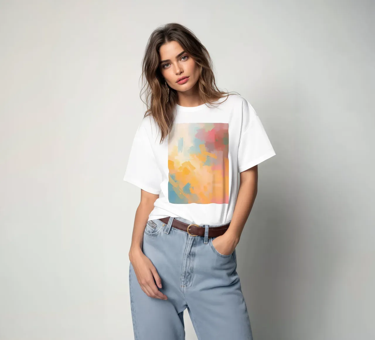 Abstract Painting with Rectangular Brushstrokes t-shirt by DesignDoodle
