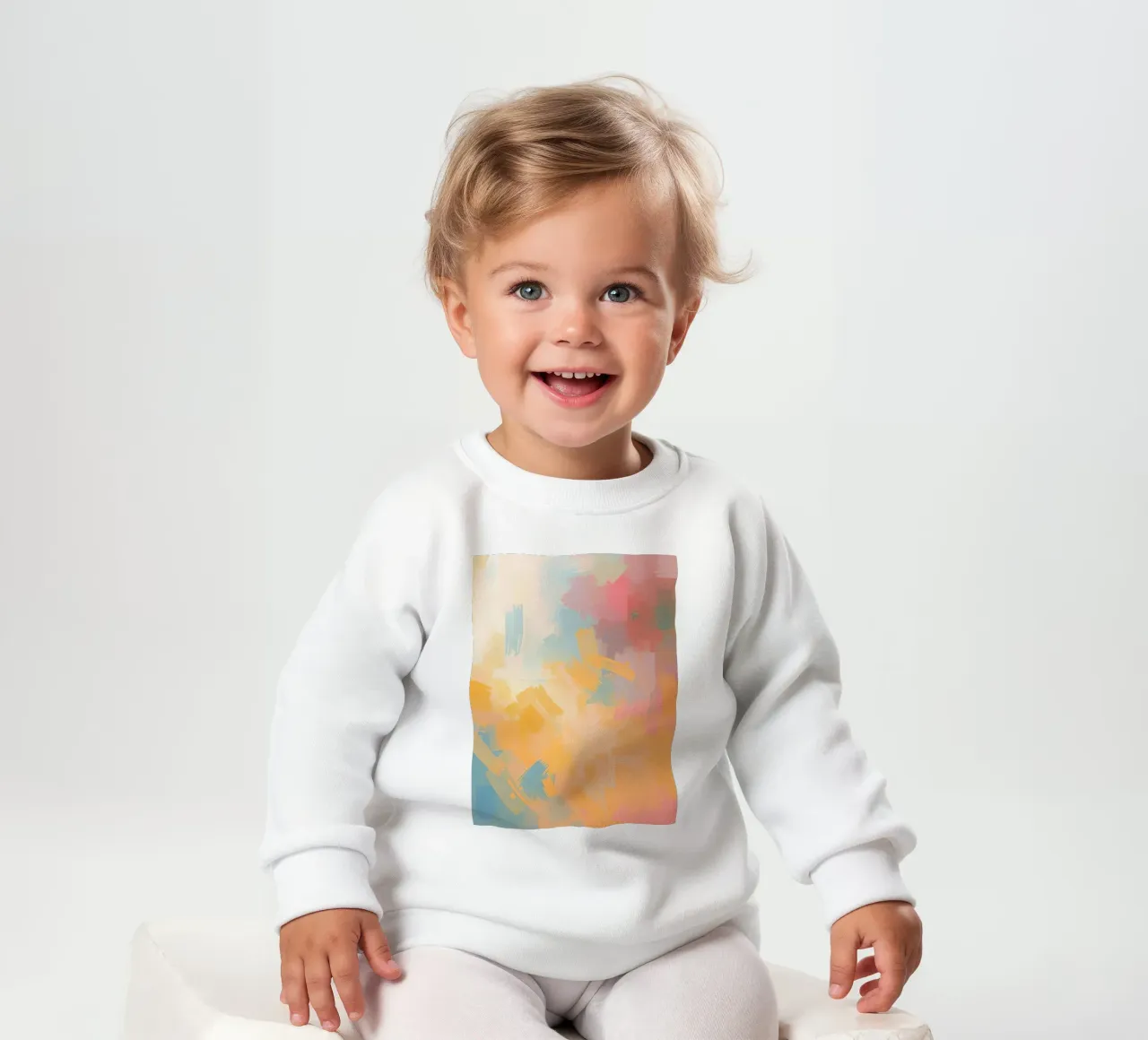 Pittura astratta con pennellate rettangolari felpa neonato da DesignDoodle
