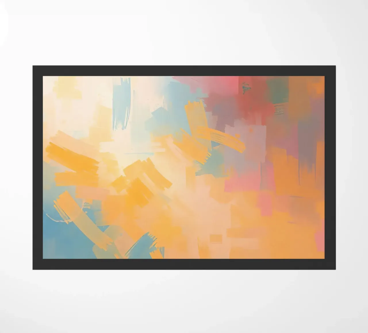 Abstract Painting with Rectangular Brushstrokes doormat by DesignDoodle