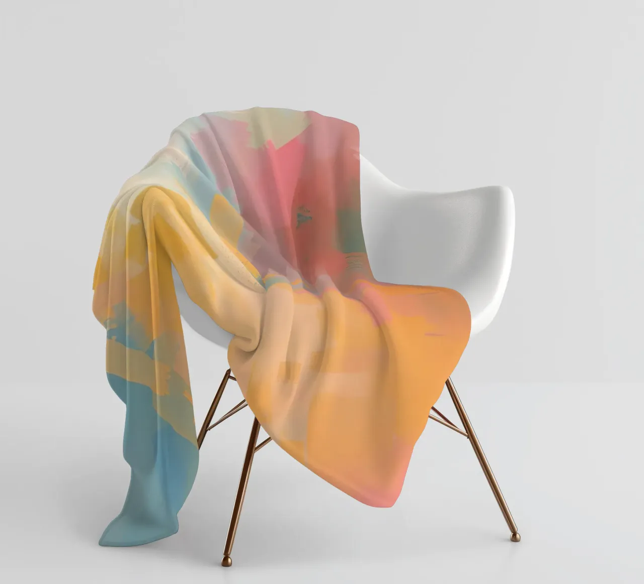 Abstract Painting with Rectangular Brushstrokes fleece blanket by DesignDoodle