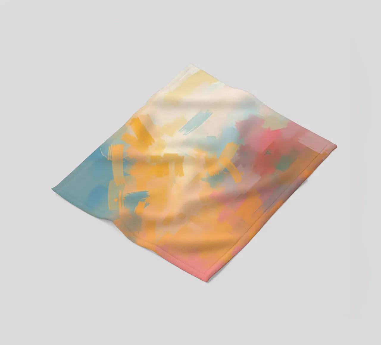 Abstract Painting with Rectangular Brushstrokes fleece blanket by DesignDoodle