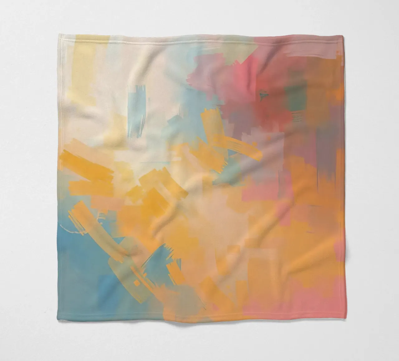Abstract Painting with Rectangular Brushstrokes fleece blanket by DesignDoodle