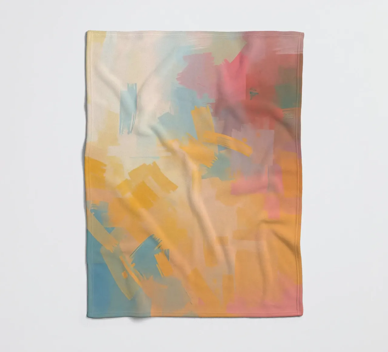 Abstract Painting with Rectangular Brushstrokes fleece blanket by DesignDoodle