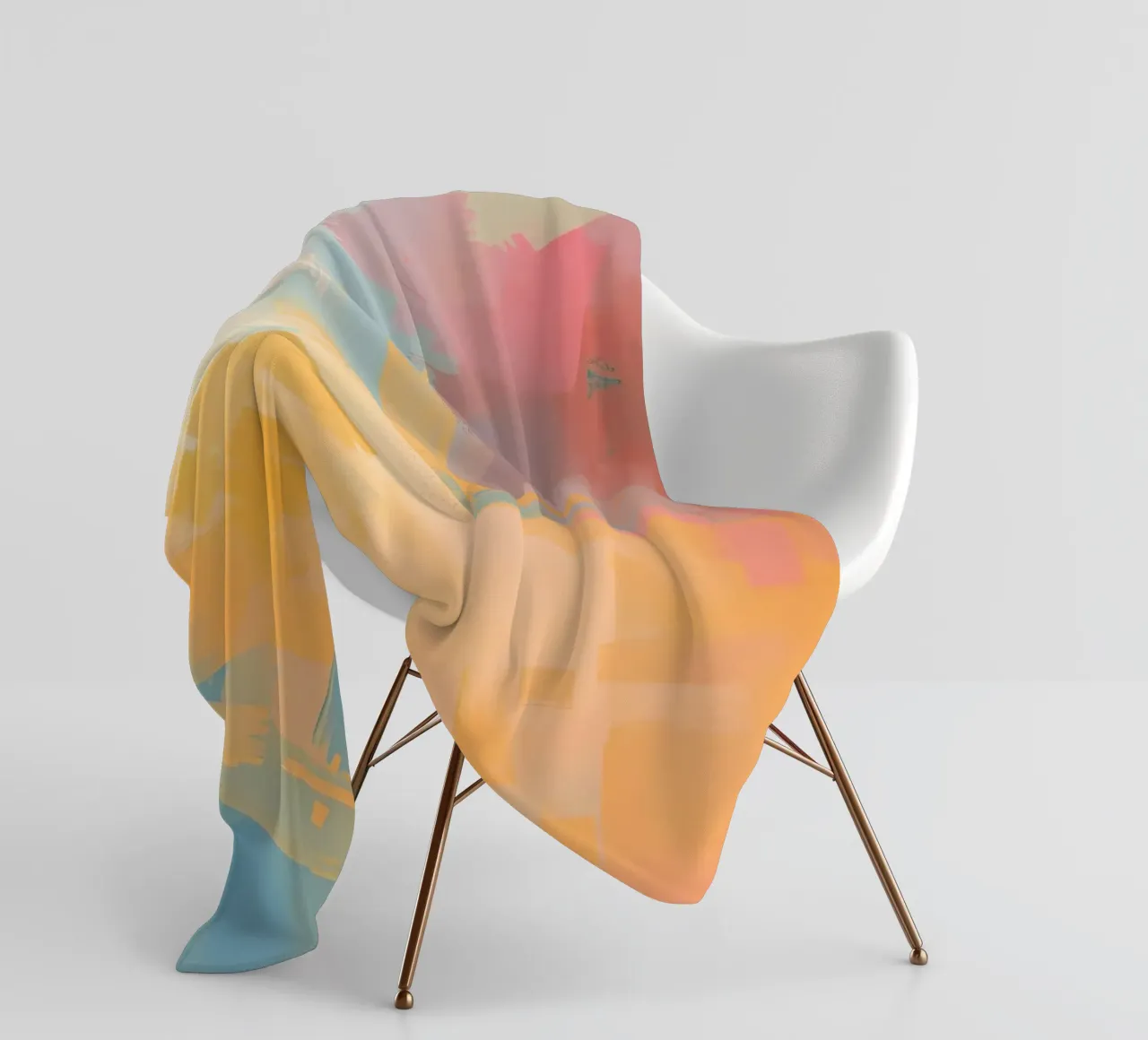 Abstract Painting with Rectangular Brushstrokes fleece blanket by DesignDoodle