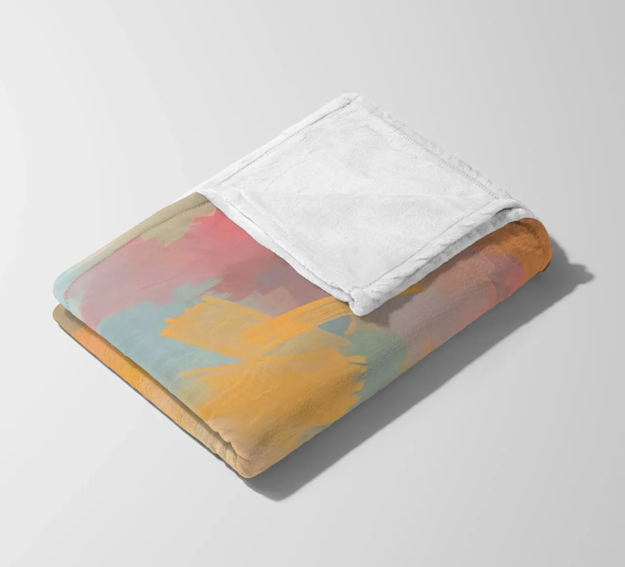 Abstract Painting with Rectangular Brushstrokes fleece blanket by DesignDoodle