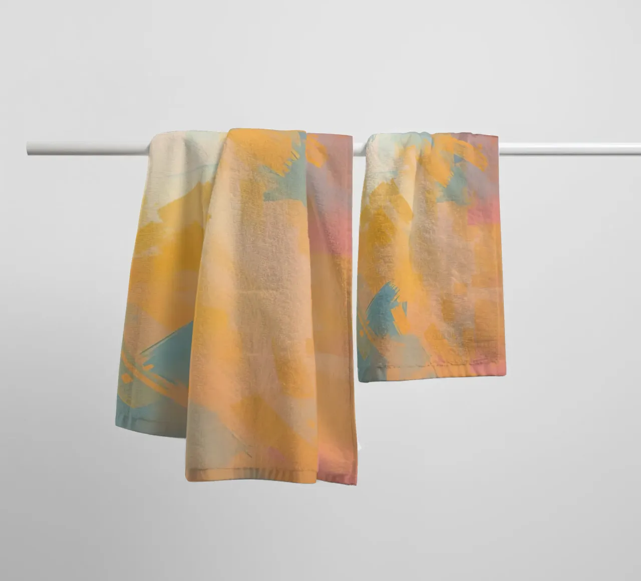 Abstract Painting with Rectangular Brushstrokes towel by DesignDoodle