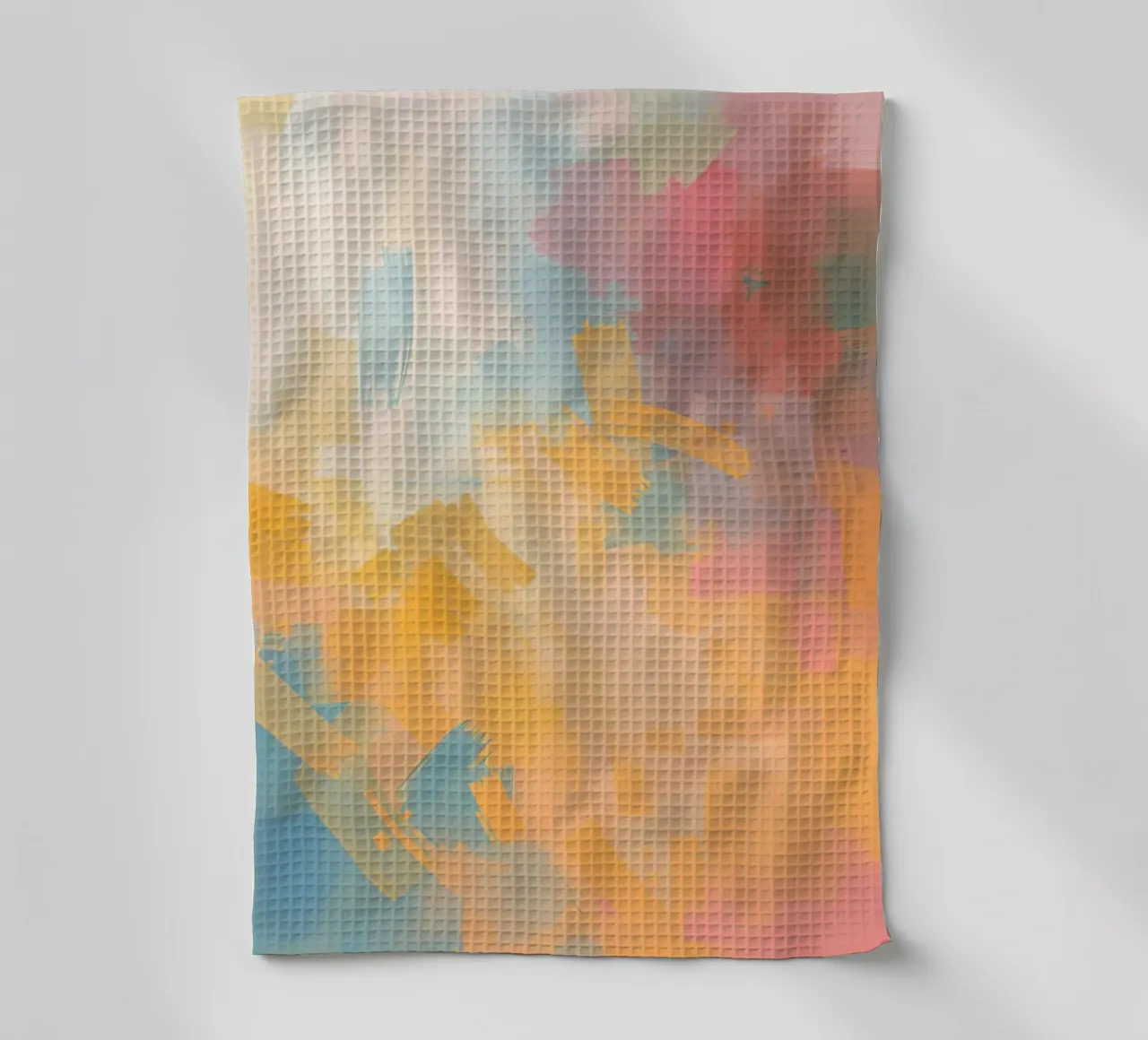Abstract Painting with Rectangular Brushstrokes tea towel by DesignDoodle