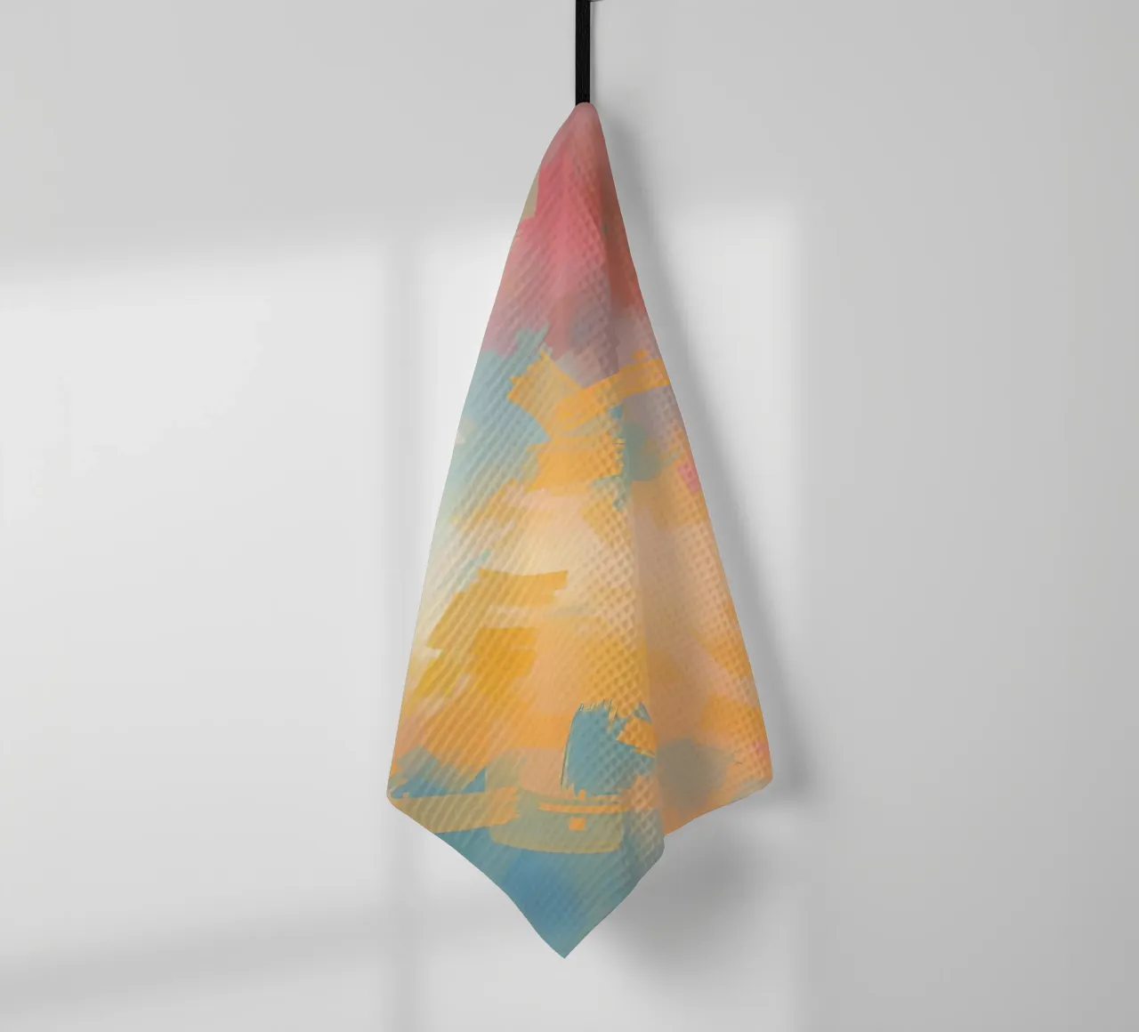 Abstract Painting with Rectangular Brushstrokes tea towel by DesignDoodle