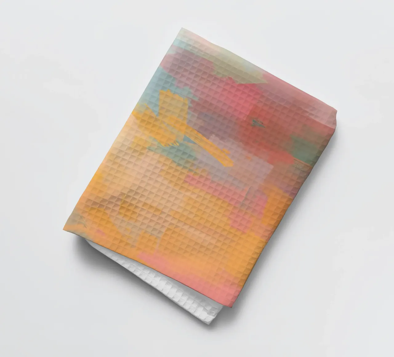 Abstract Painting with Rectangular Brushstrokes tea towel by DesignDoodle
