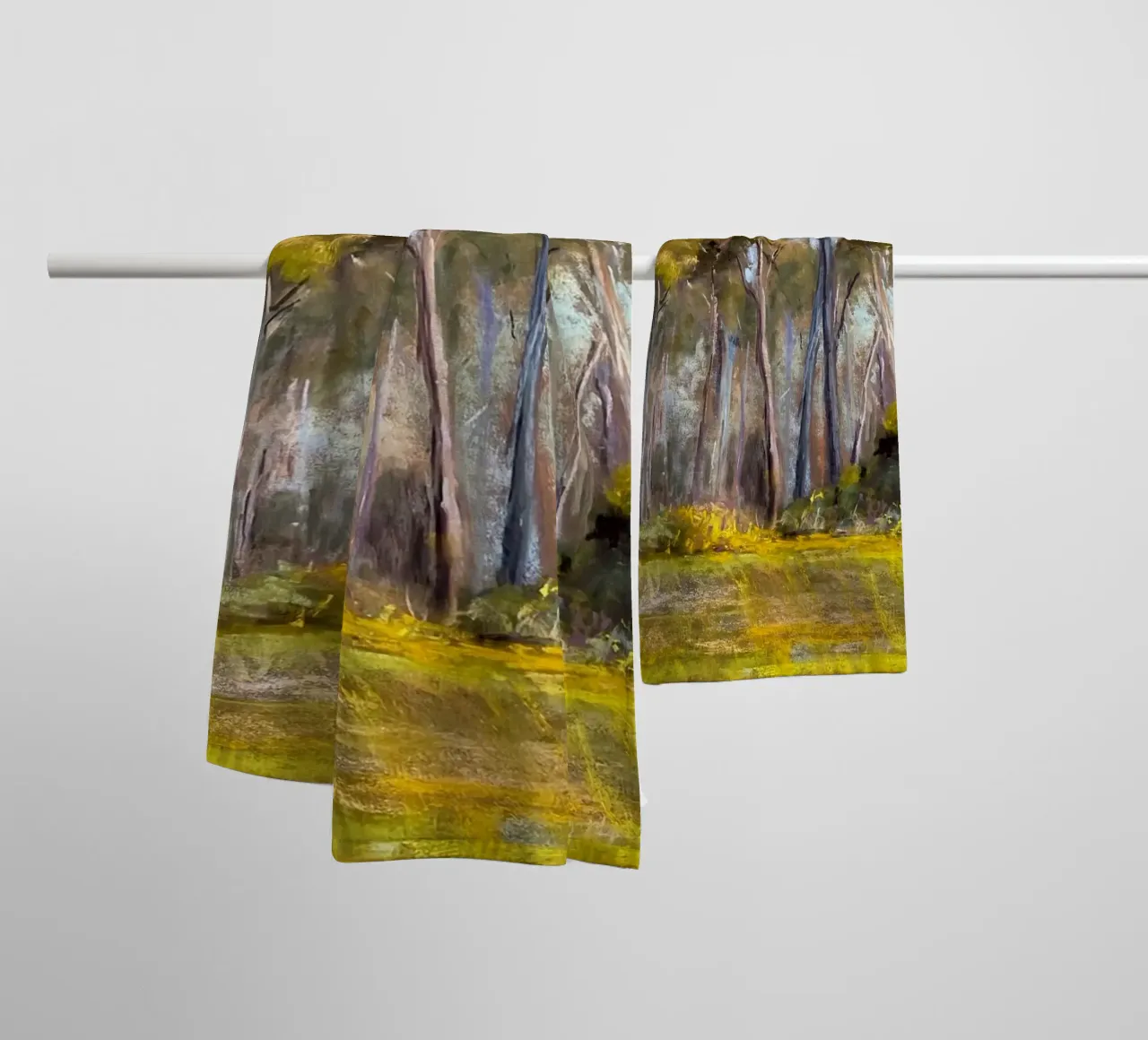 forest trees towel by Karl Martin