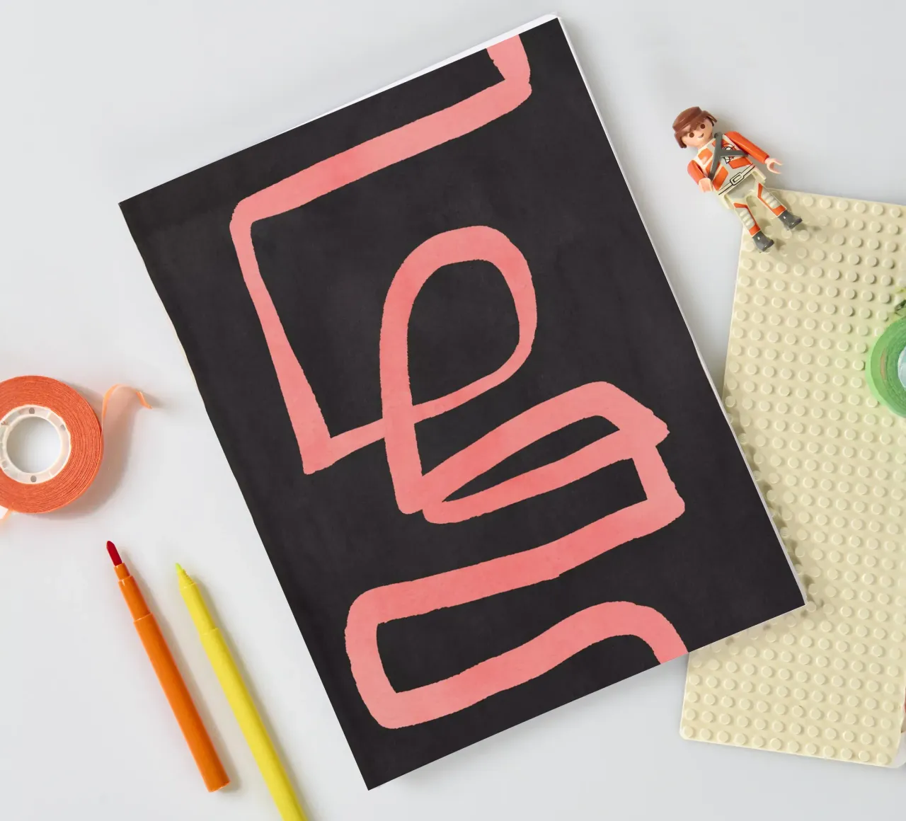 Abstract line art 208 notebook by ThingDesign