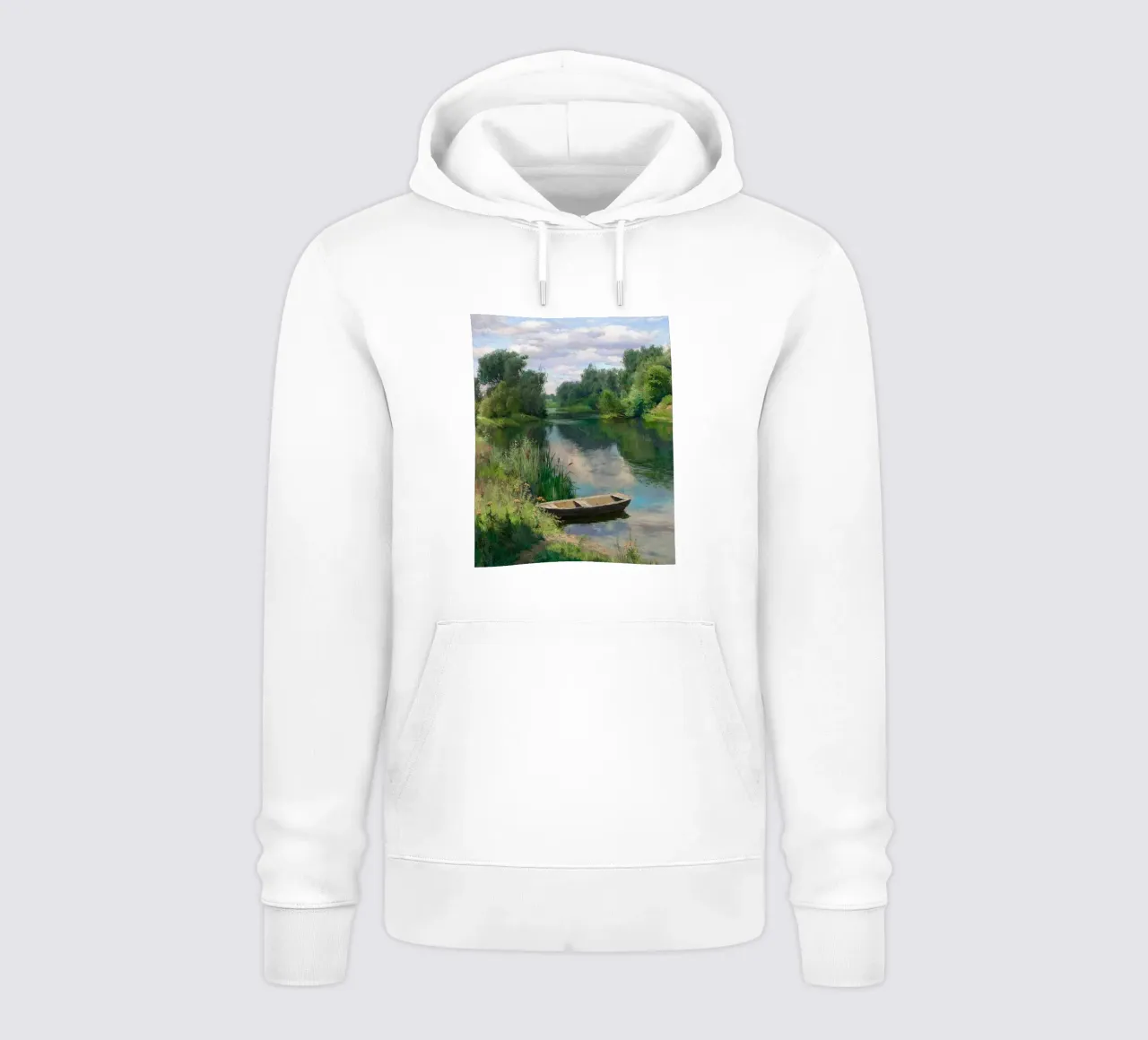 barca fiume alberi felpa con cappuccio da Karl Martin