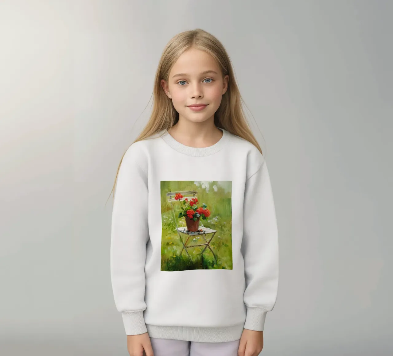 fiori rossi felpa bambino da Karl Martin