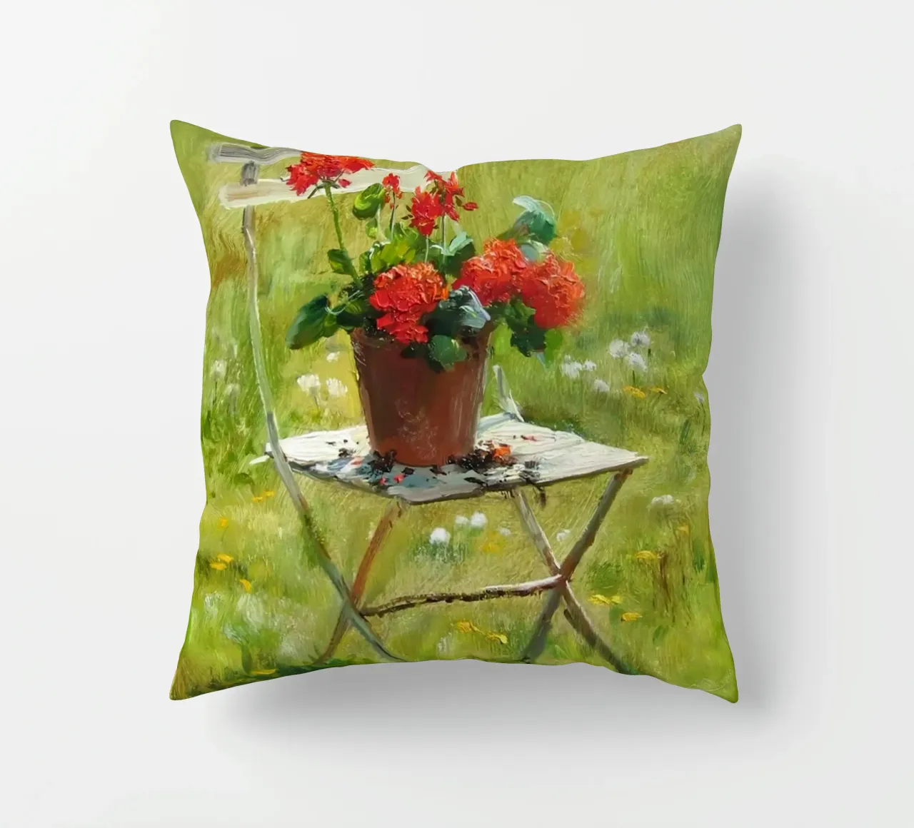 fiori rossi cuscino da Karl Martin