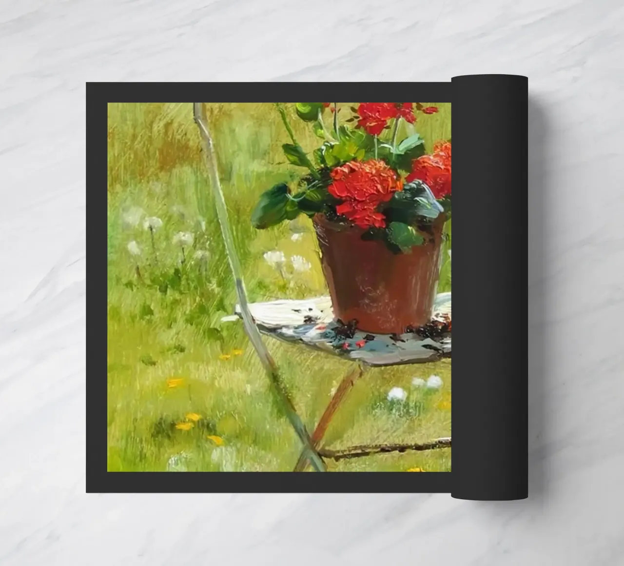 fiori rossi zerbino da Karl Martin