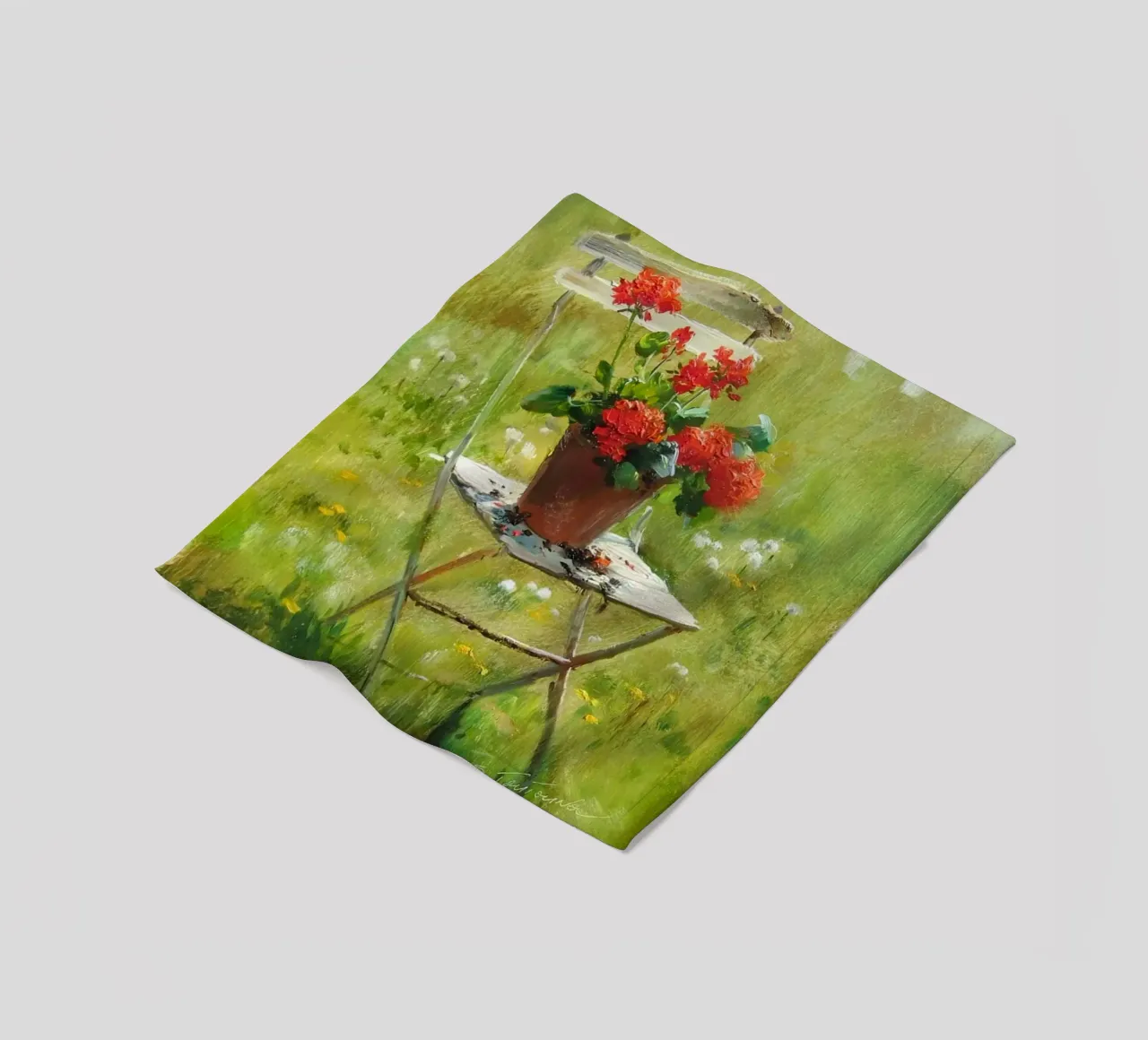 fiori rossi coperta in pile da Karl Martin