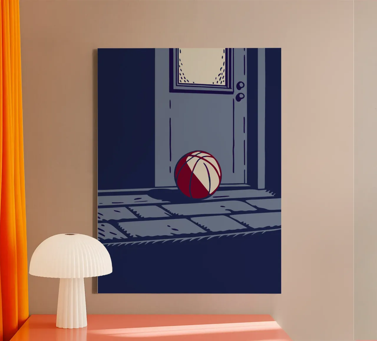 Basket in casa tela con Cornice a cassetta da SPORTS ONLY