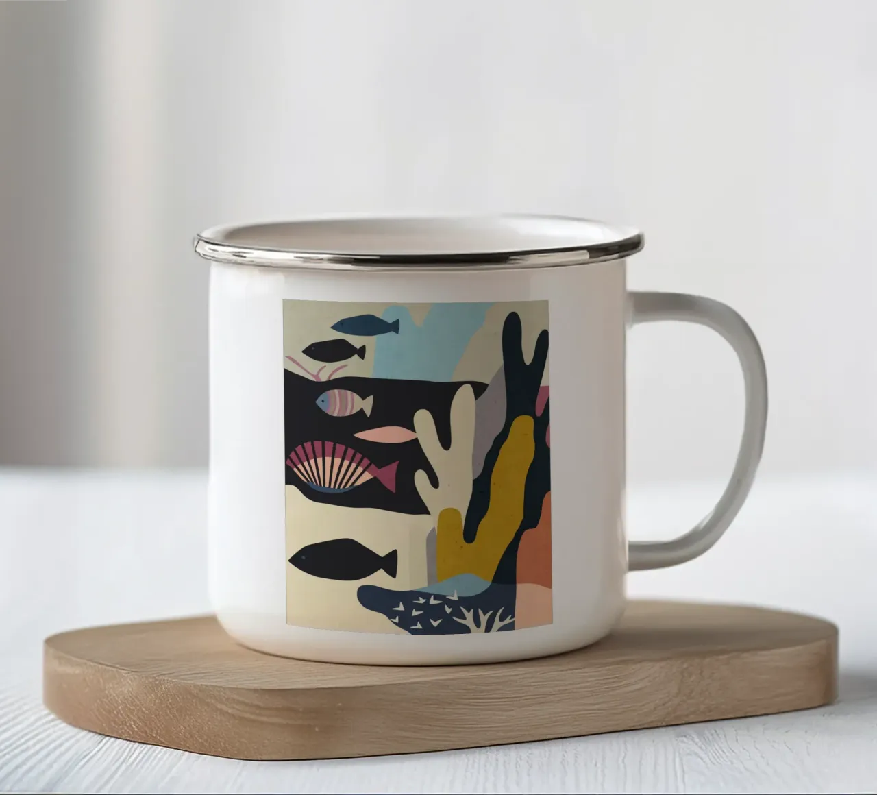 Forme del mare tazza in smalto da Gaite