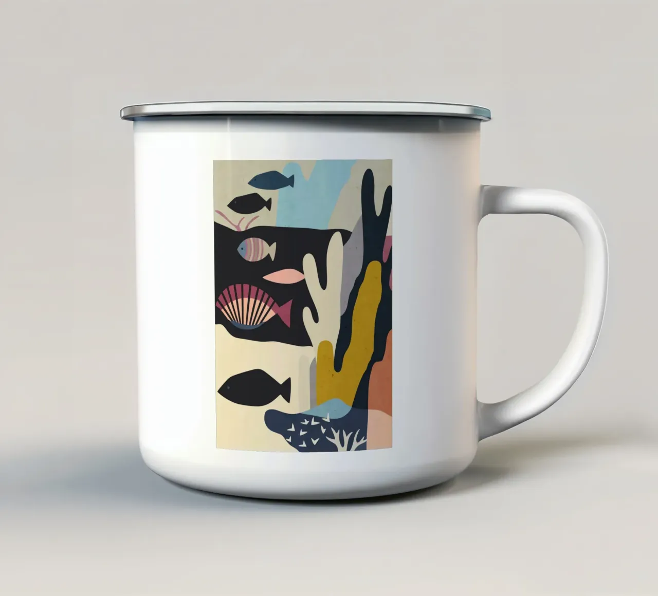 Forme del mare tazza in smalto da Gaite