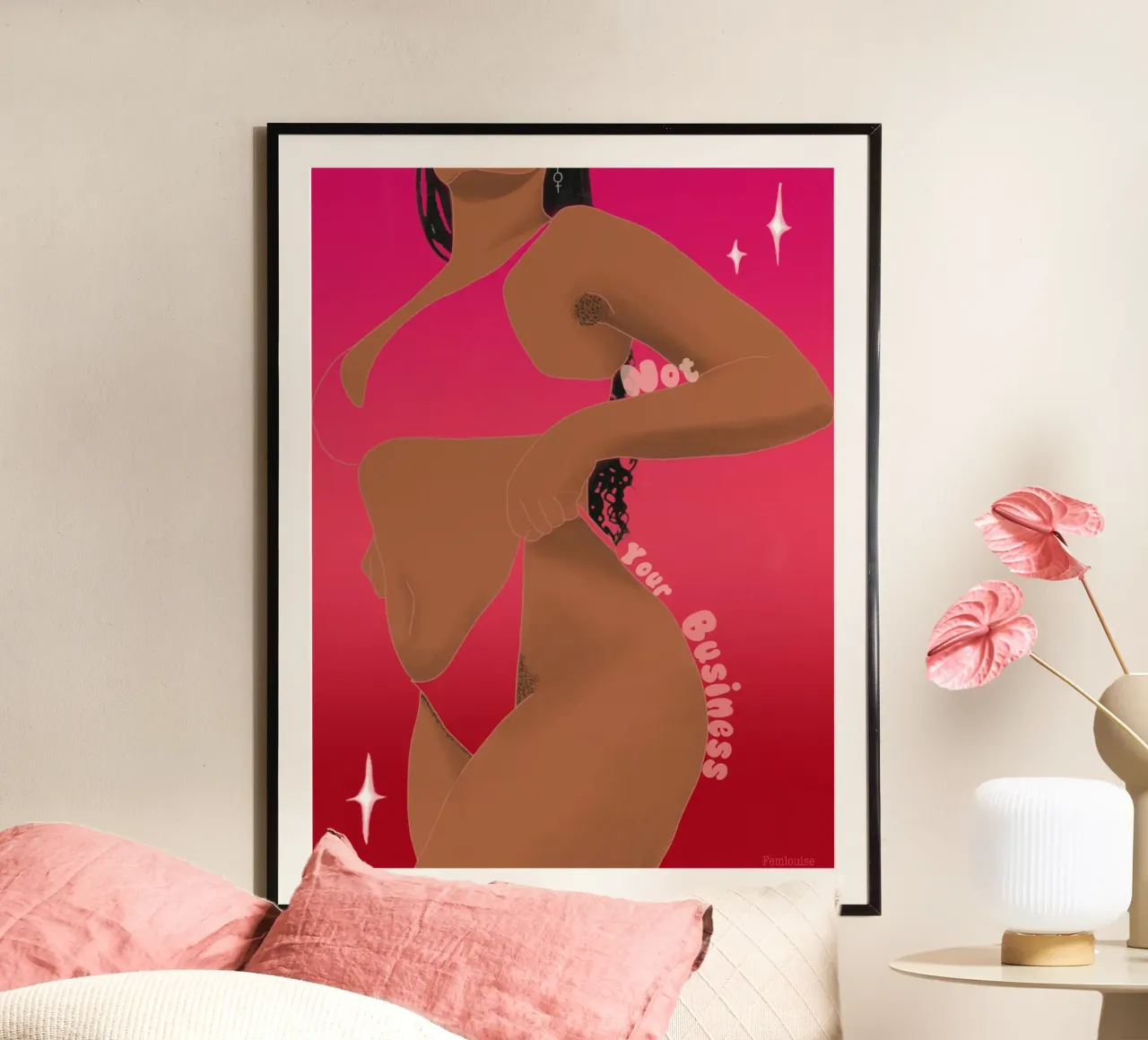 Not your business poster da Femlouise.illustrations