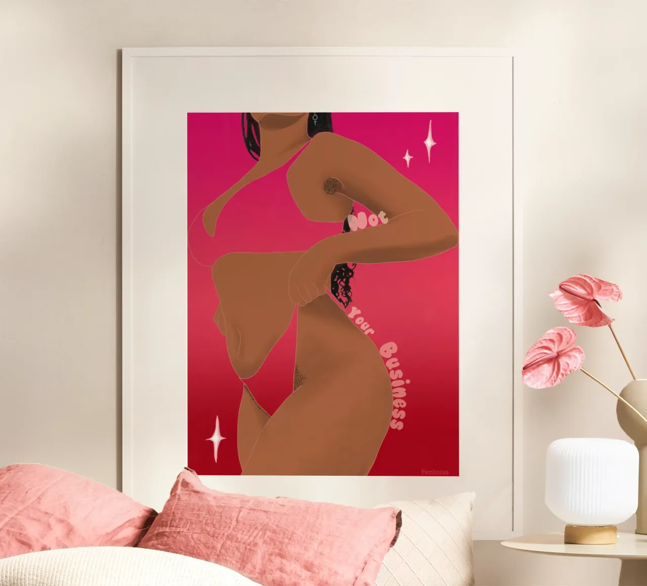 Not your business poster da Femlouise.illustrations