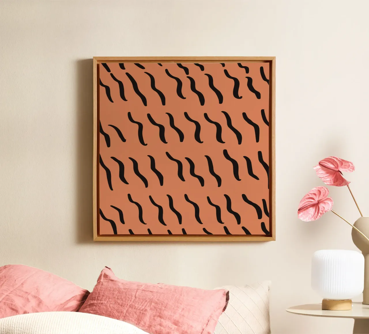 Ripple pattern 04 canvas with Floater frame by Little Dean