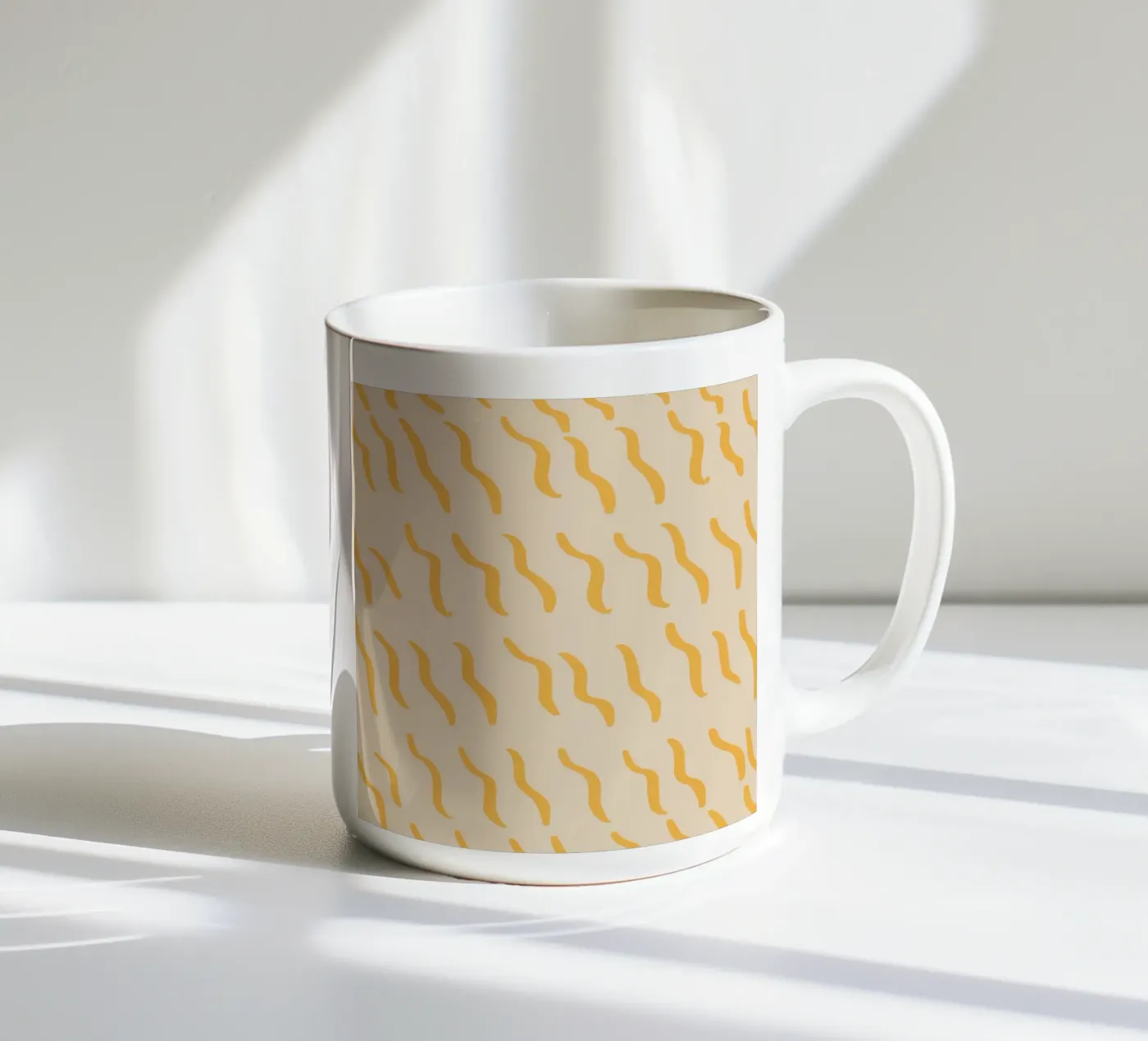 Ripple pattern 05 ceramic mug by Little Dean