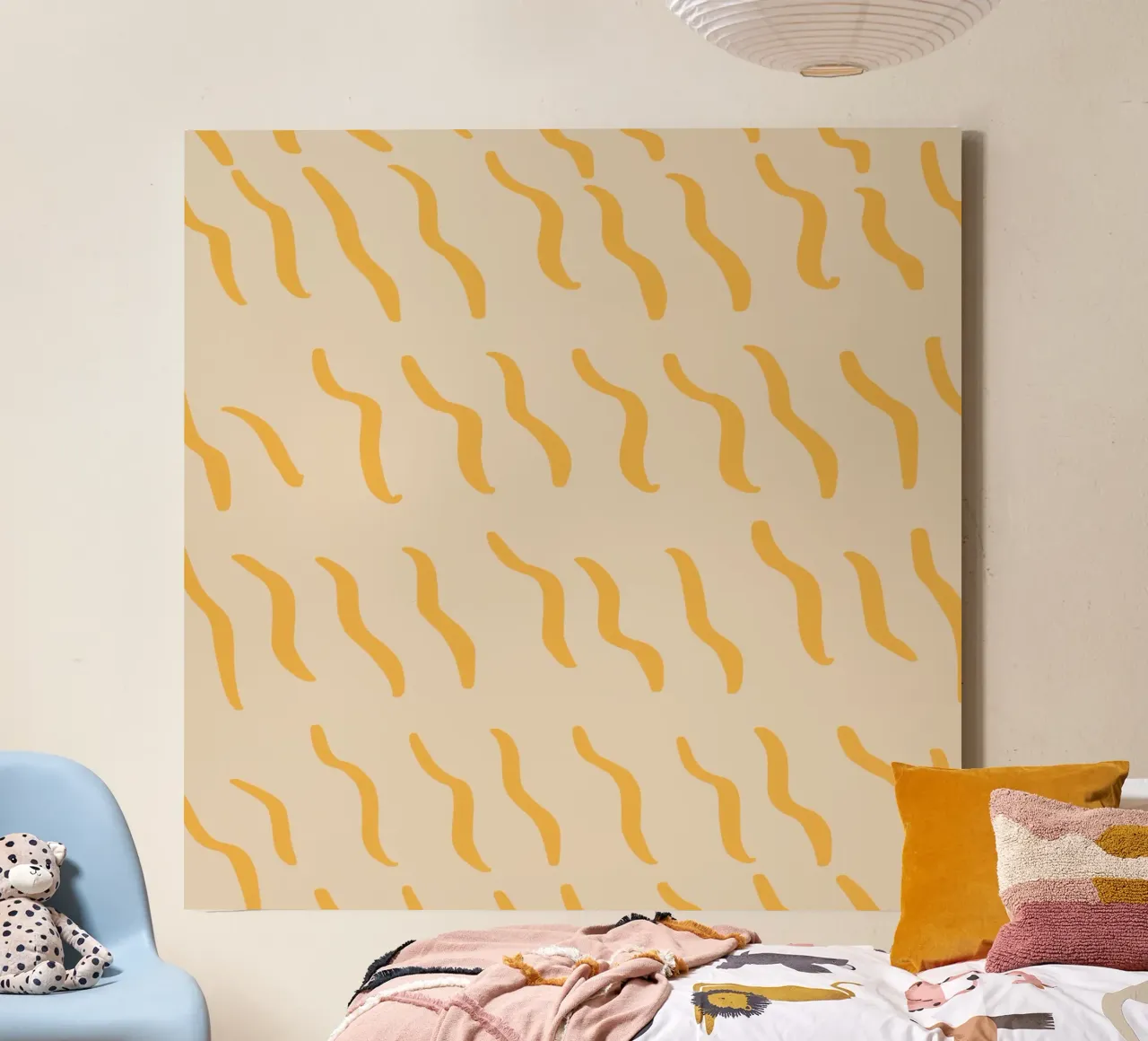 Ripple pattern 05 canvas with Floater frame by Little Dean