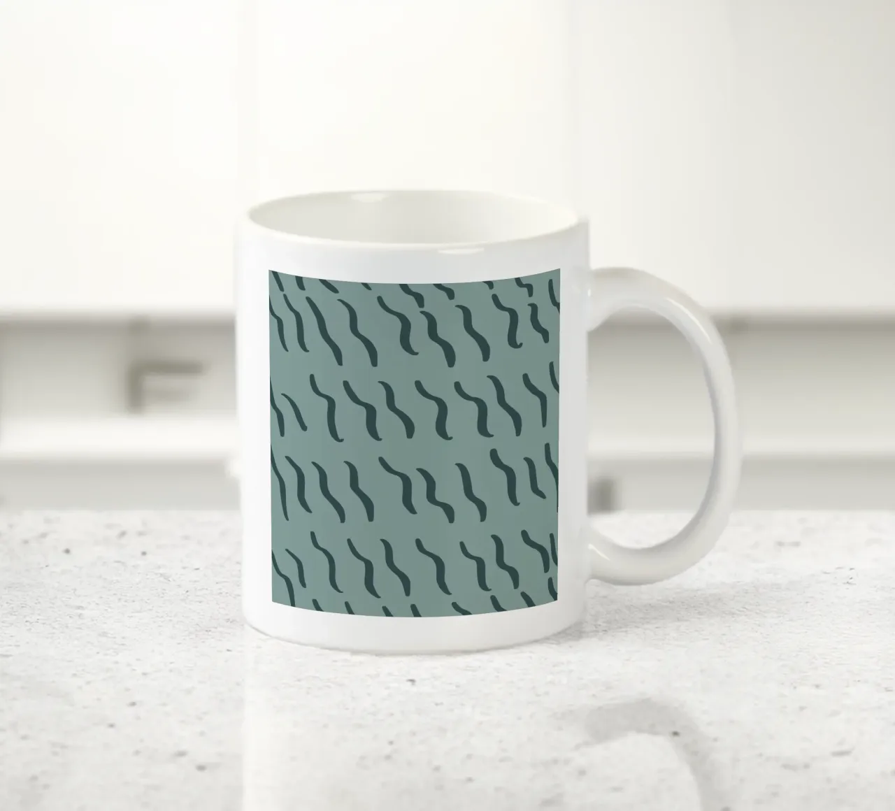 Ripple pattern 06 ceramic mug by Little Dean