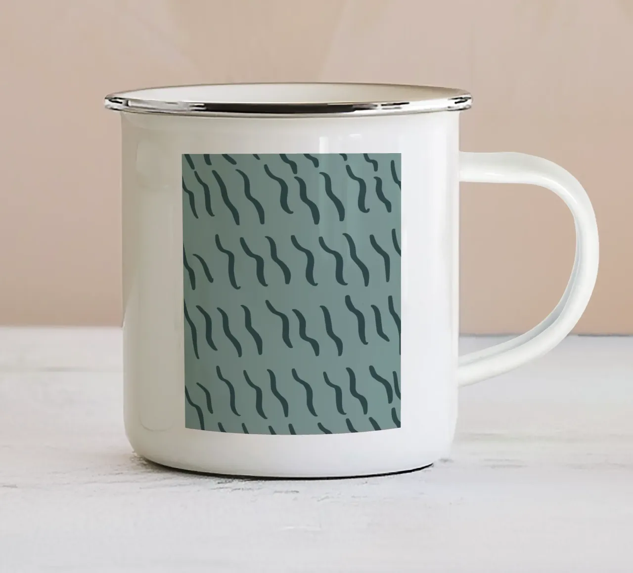 Ripple pattern 06 enamel mug by Little Dean