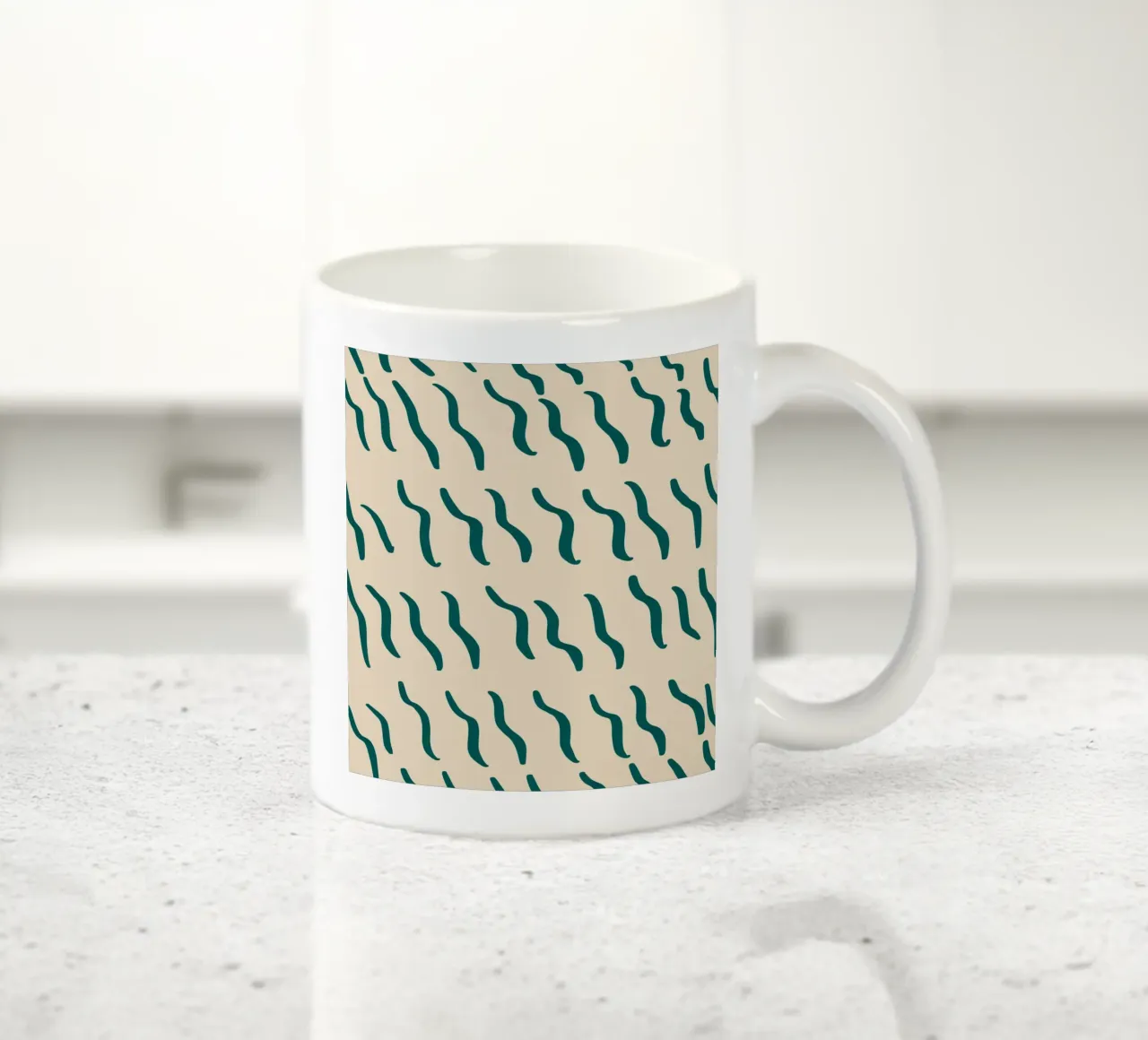 Ripple pattern 07 ceramic mug by Little Dean