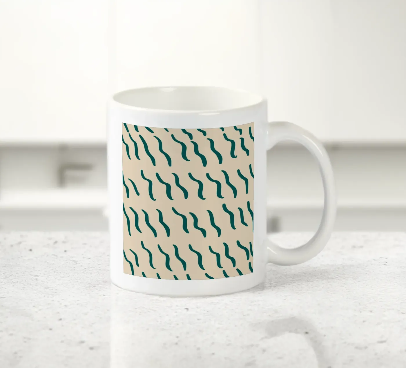 Ripple pattern 07 Keramik Tasse von Little Dean