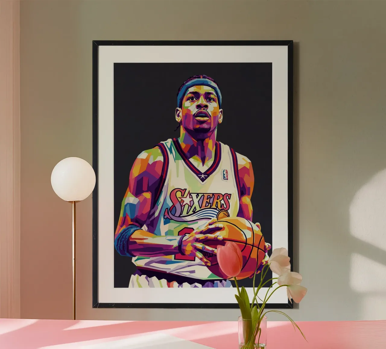 Allen Iverson - WPAP art #1 hahnemühle by Hantamrata