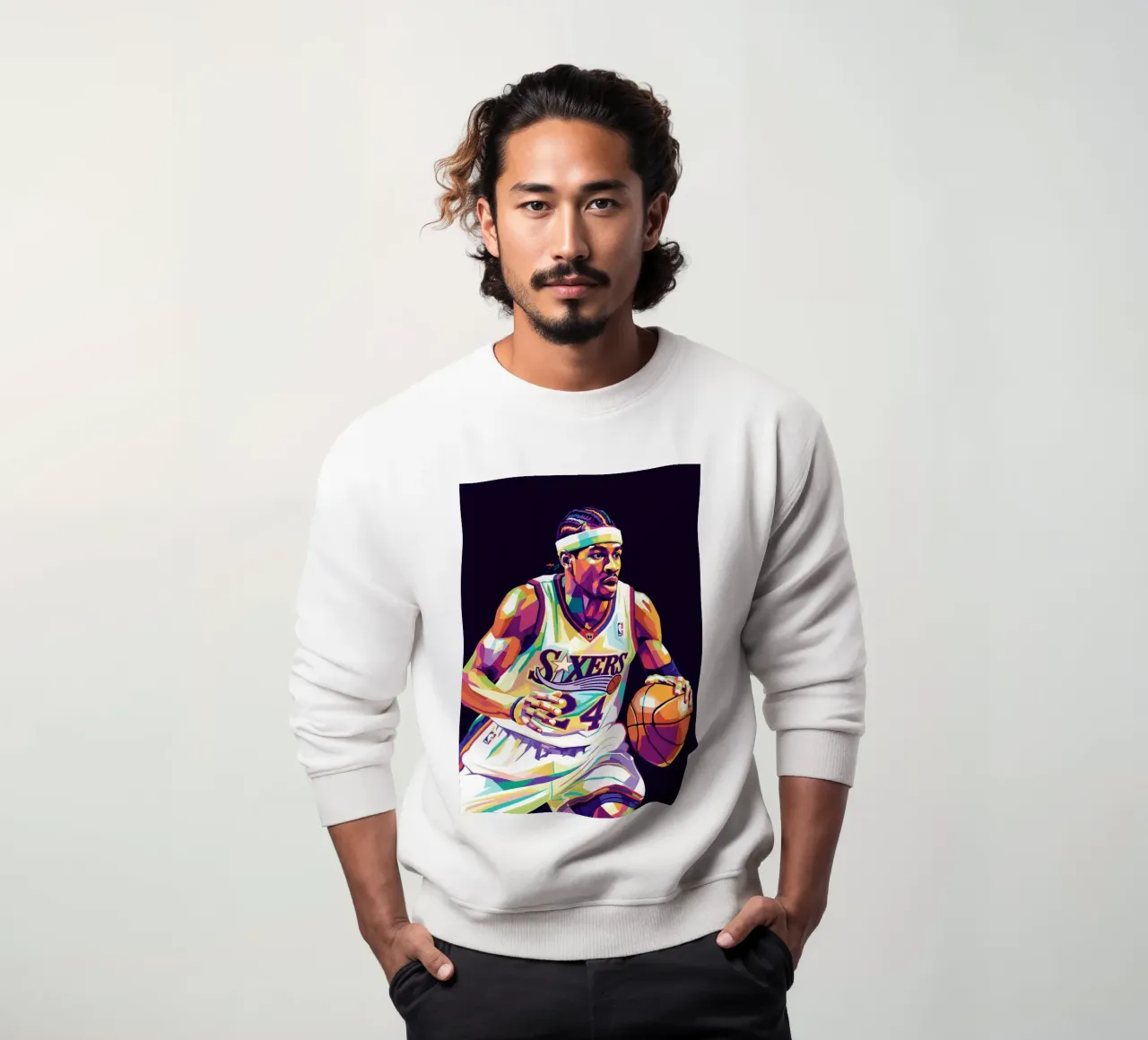 Allen Iverson - WPAP art #2 felpa da Hantamrata
