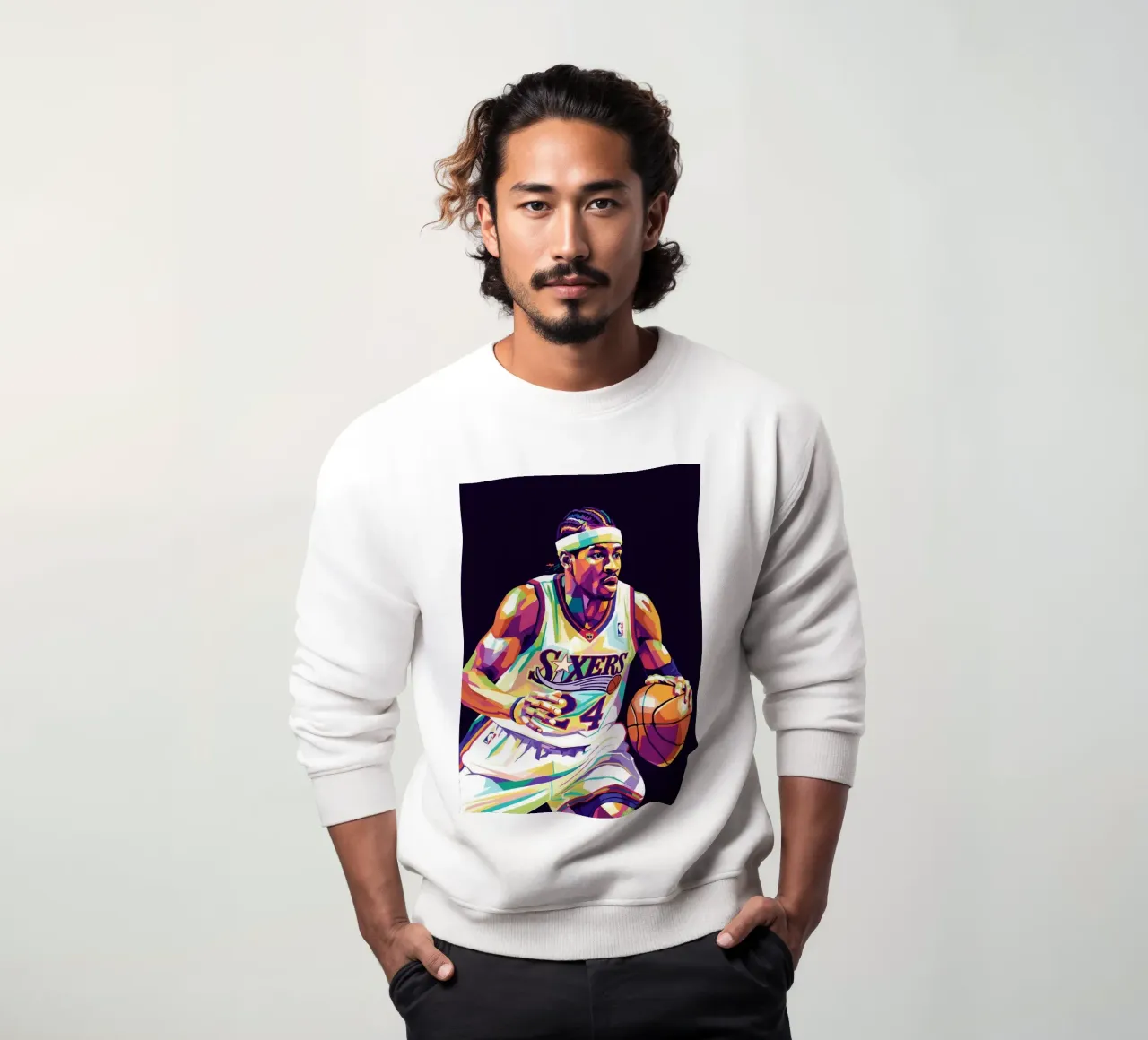 Allen Iverson - WPAP art #2 felpa da Hantamrata