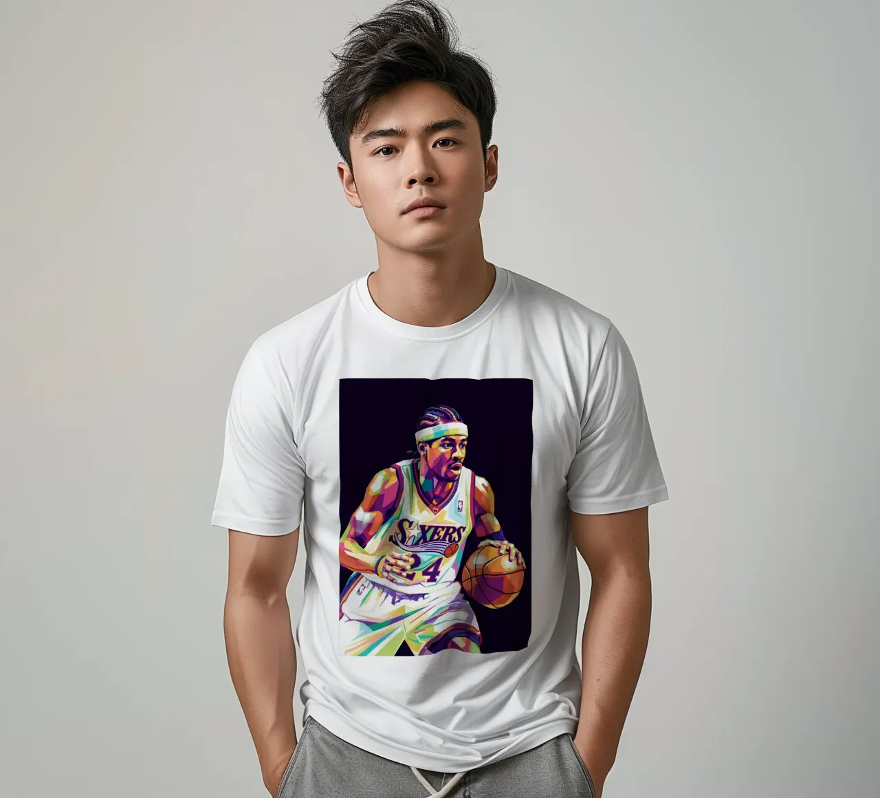 Allen Iverson - WPAP art #2 t-shirt da Hantamrata