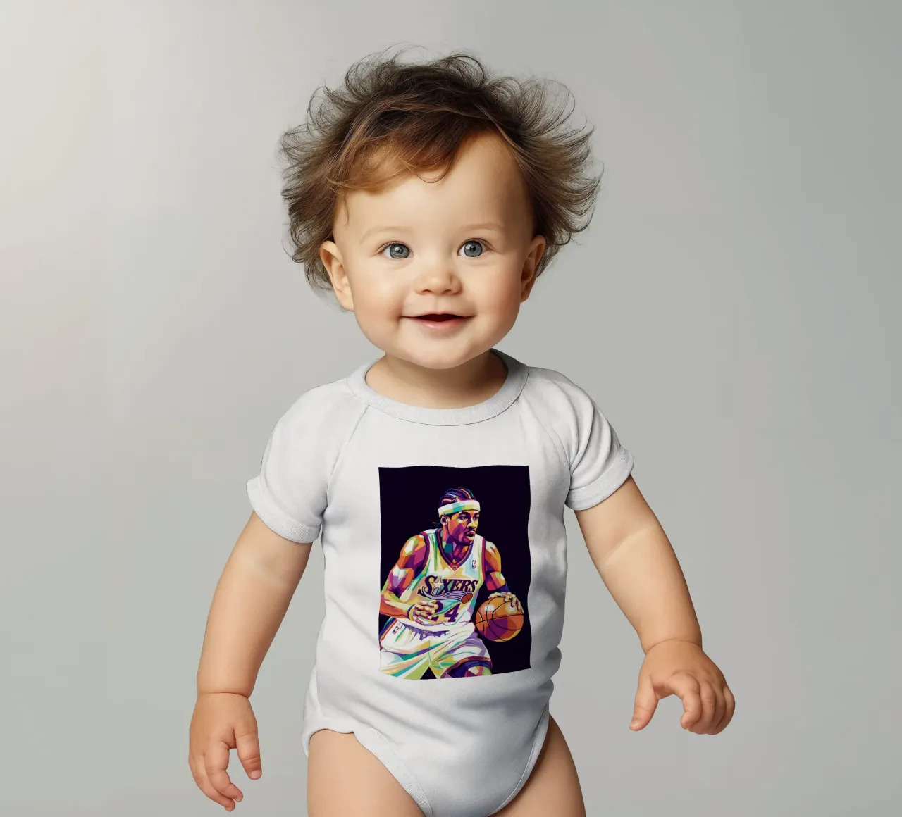 Allen Iverson - WPAP art #2 body neonato maniche corte da Hantamrata
