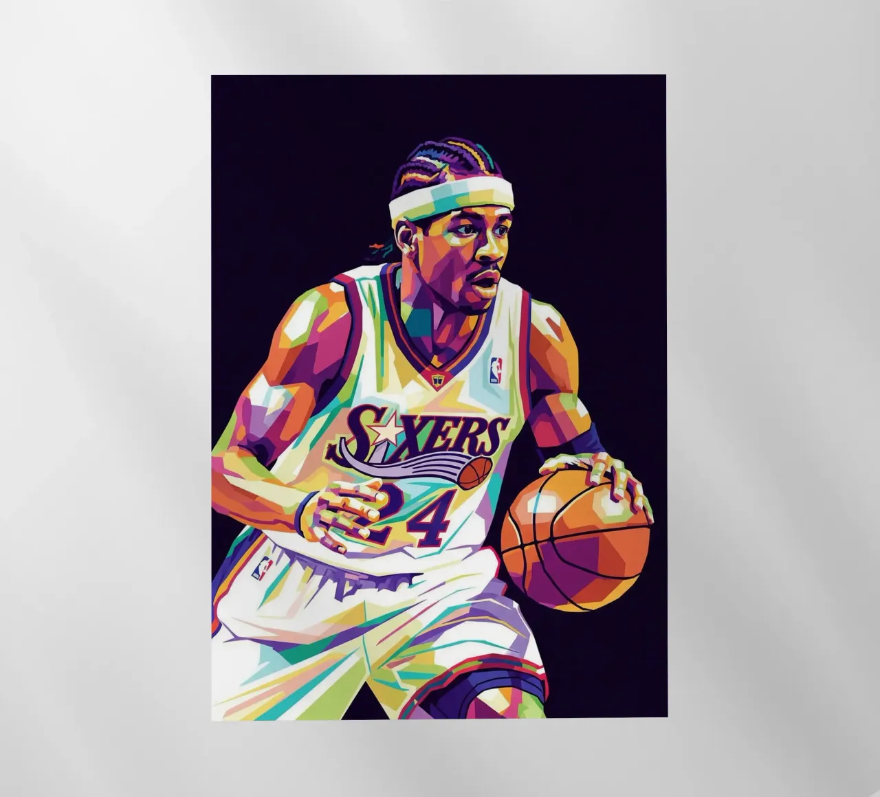 Allen Iverson - WPAP art #2 pellicola backlit da Hantamrata