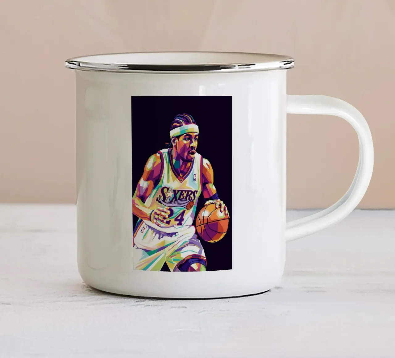 Allen Iverson - WPAP art #2 tazza in smalto da Hantamrata