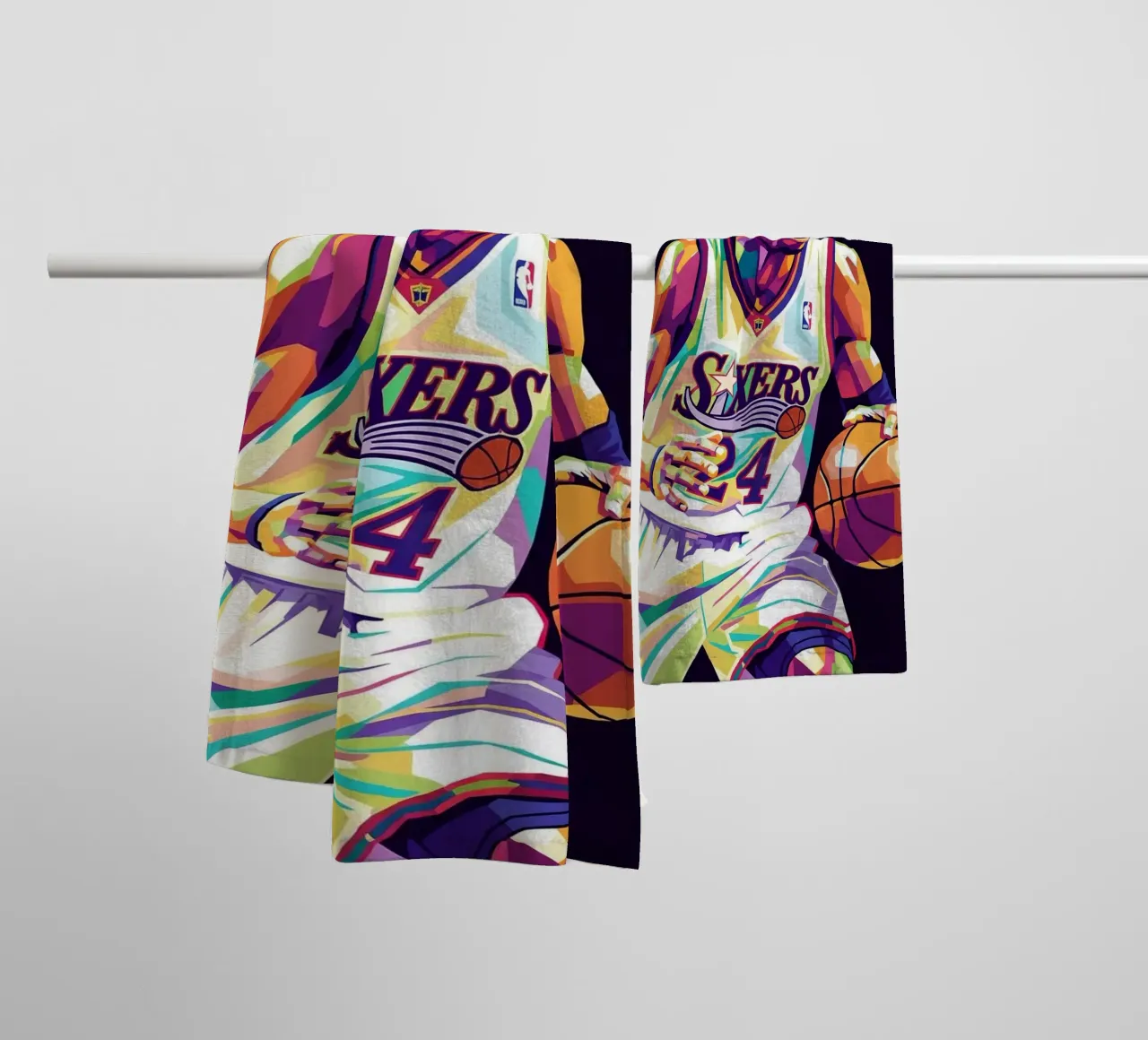 Allen Iverson - WPAP art #2 towel by Hantamrata
