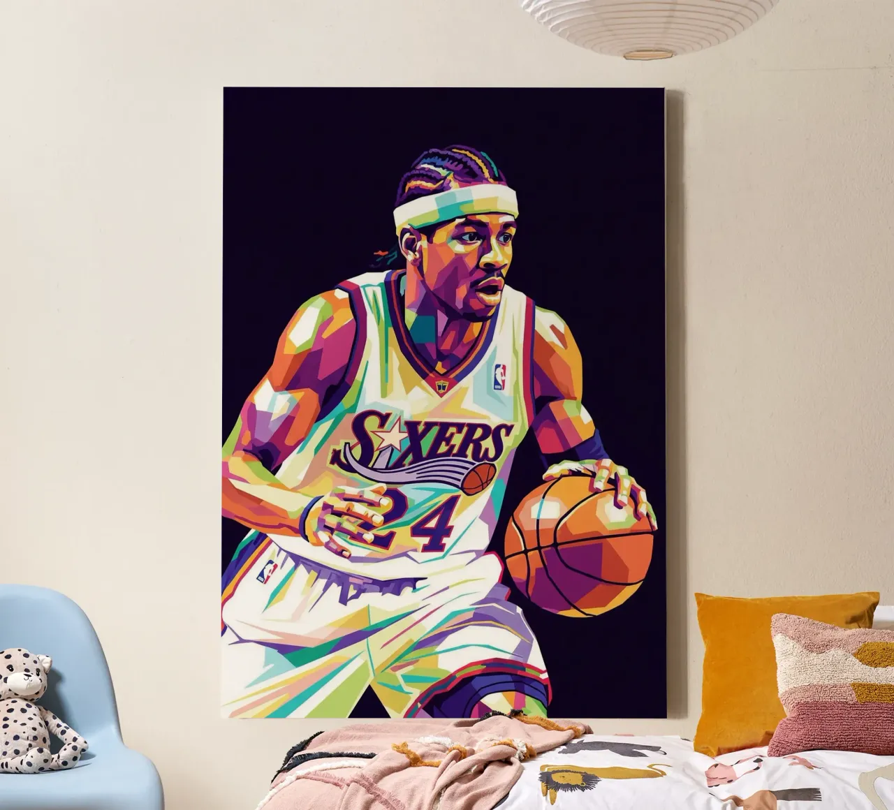 Allen Iverson - WPAP art #2 tela con Cornice a cassetta da Hantamrata