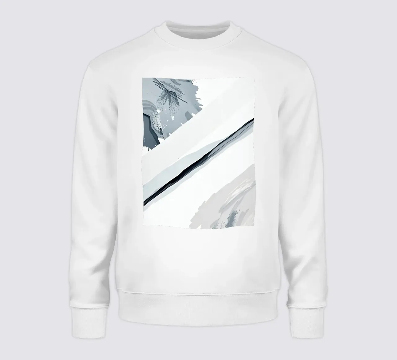Abstract Image with Diagonal Line and Grey Splatters sweatshirt by DesignDoodle