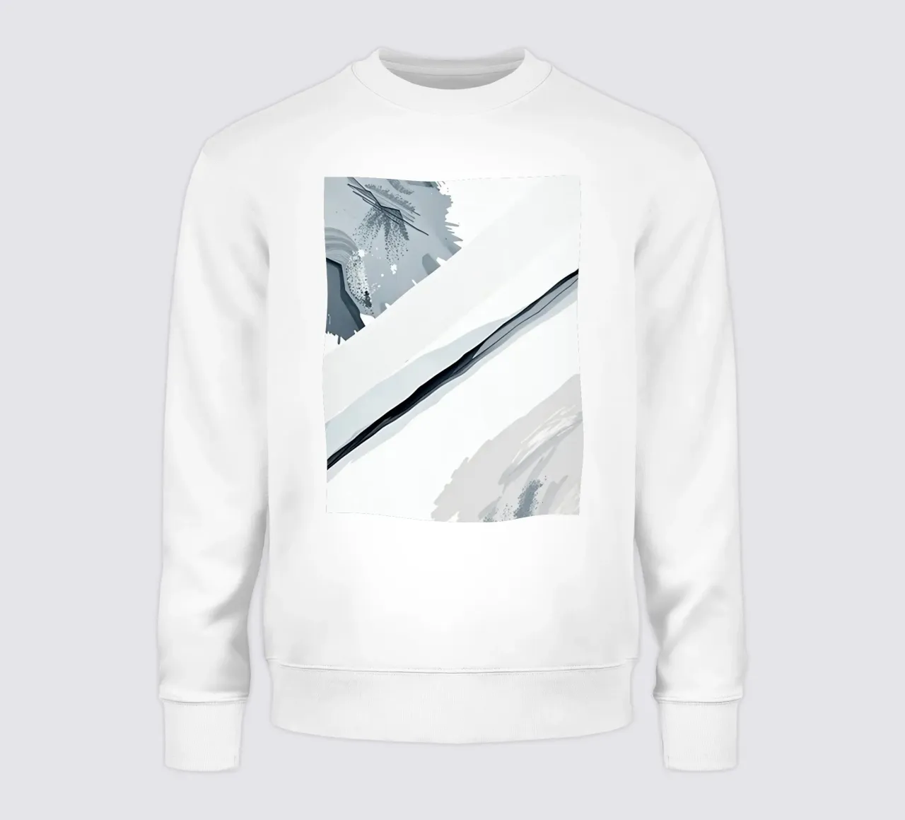 Abstract Image with Diagonal Line and Grey Splatters sweatshirt by DesignDoodle